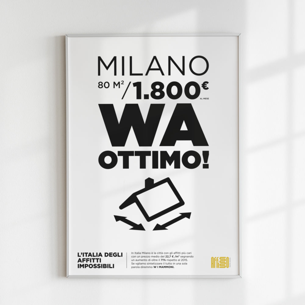 Affitti case Milano crisi immobiliare poster